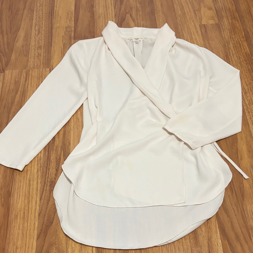 Wilfred Cream Wrap Blouse
